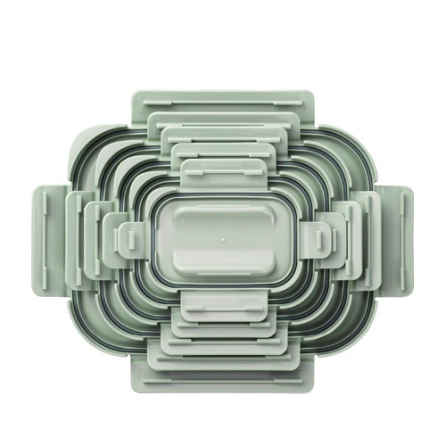 LocknLock NestnLock Sage Green Container Set, 5pc thumbnail 2