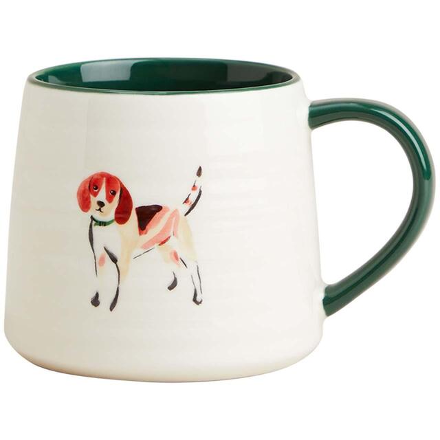 M&S Beagle Dog Mug Dark Green