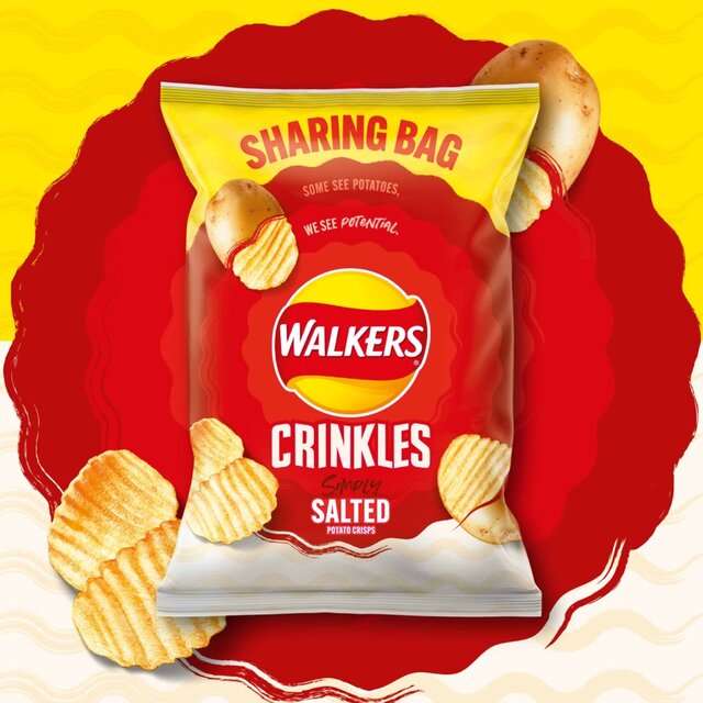 Walkers Crinkles Simply Salted Sharing Bag Crisps thumbnail 6