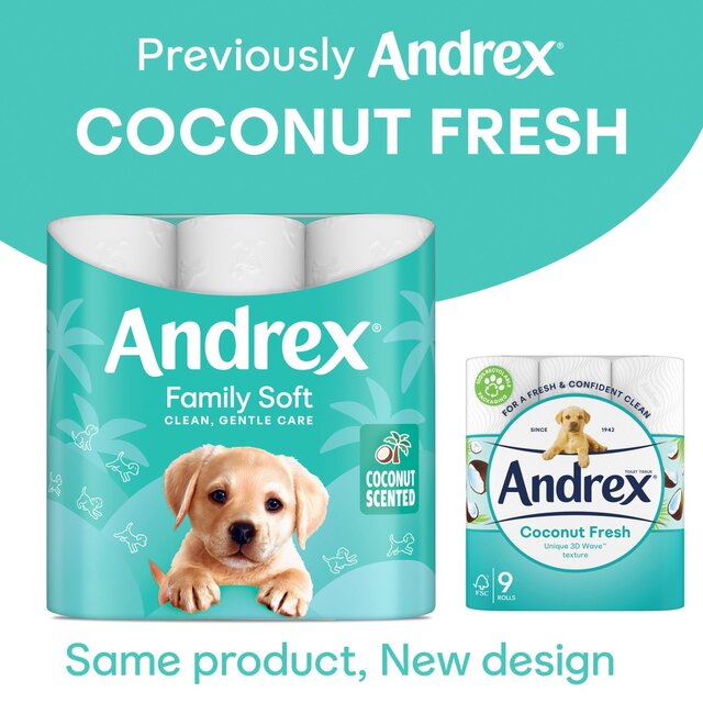 Andrex Family Soft Coconut Fresh Toilet Roll thumbnail 3