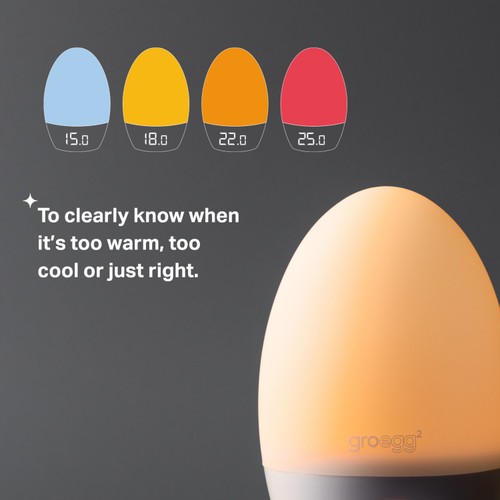 Tommee Tippee Gro Egg 2 Night Light and Digital Room Thermometer thumbnail 8