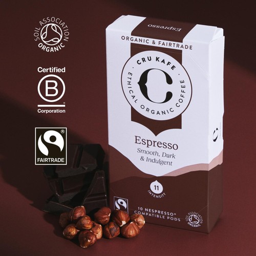 CRU Kafe Organic Fairtrade Espresso Pods 10s thumbnail 3