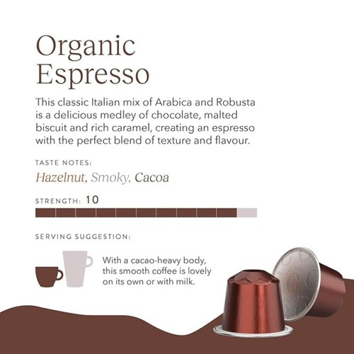 CRU Kafe Organic Fairtrade Espresso Pods 10s thumbnail 4