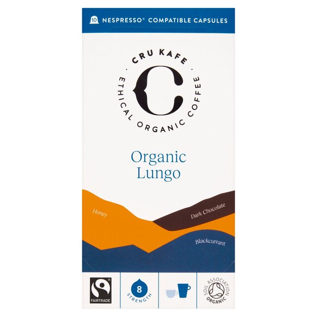 CRU Kafe Organic Fairtrade Lungo Pods 10s thumbnail 2