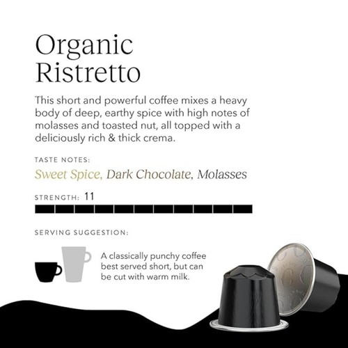 CRU Kafe Organic Fairtrade Ristretto Pods 10s thumbnail 4
