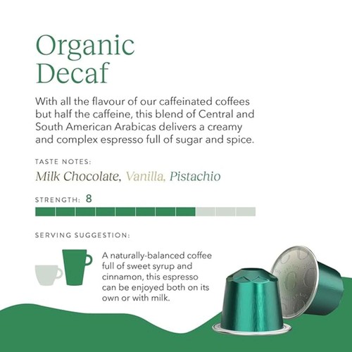 CRU Kafe Organic Fairtrade Decaf Pods 10s thumbnail 4