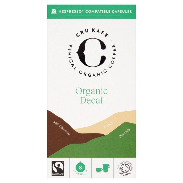 CRU Kafe Organic Fairtrade Decaf Pods 10s thumbnail 2
