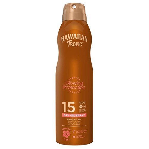 Hawaiian Tropic Glowing Protection SPF 15 Dry Oil Continuous Sun Spray thumbnail 2