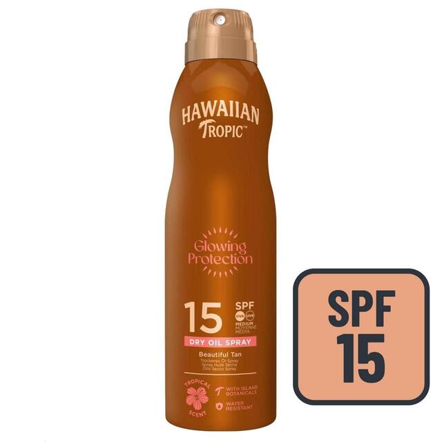 Hawaiian Tropic Protective SPF 15 Dry Oil Continuous Sunscreen Spray