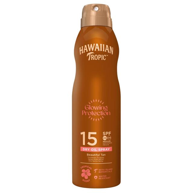 Hawaiian Tropic Protective SPF 15 Dry Oil Continuous Sunscreen Spray thumbnail 2