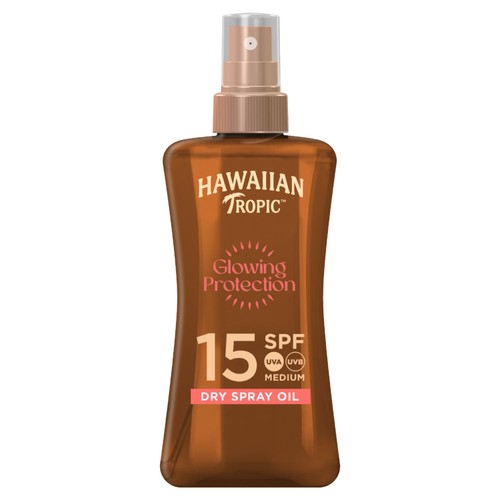 Hawaiian Tropic Glowing Protection SPF 15 Dry Oil Sun Spray