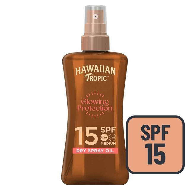 Hawaiian Tropic Protective SPF 15 Dry Oil Sunscreen Spray
