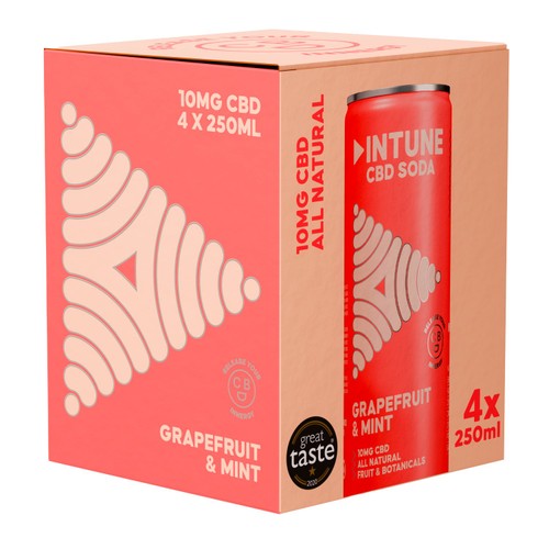 INTUNE Grapefruit & Mint Sparkling CBD Drink thumbnail 4