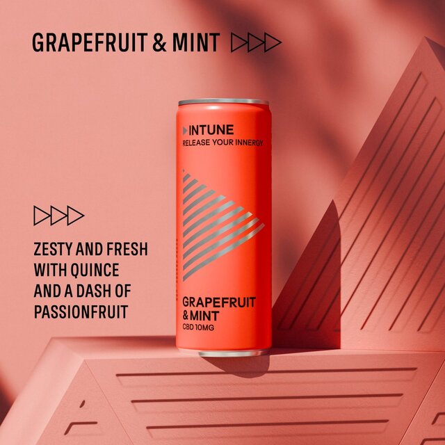 INTUNE Grapefruit & Mint Sparkling CBD Drink thumbnail 3