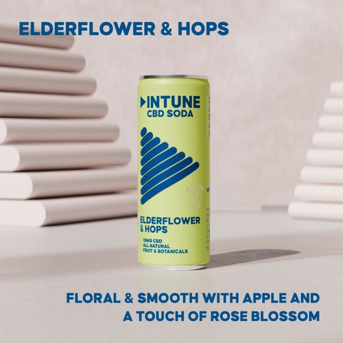 INTUNE Elderflower & Hops Sparkling CBD Drink thumbnail 2