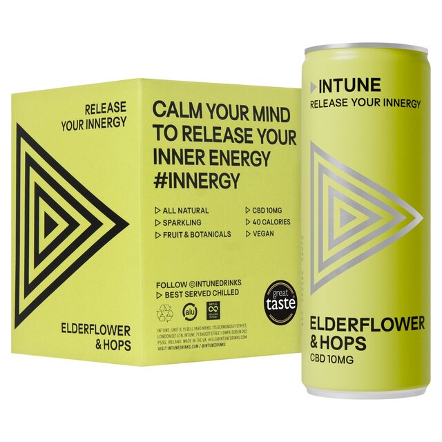 INTUNE Elderflower & Hops Sparkling CBD Drink