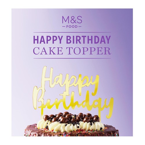 M&S Happy Birthday Cake Topper