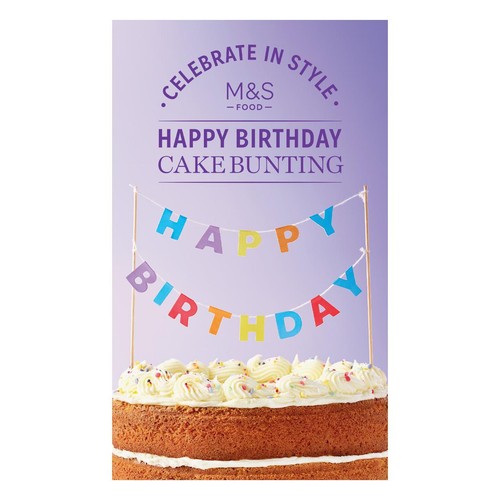 M&S Happy Birthday Cake Bunting