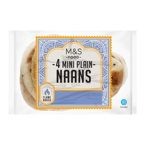 M&S Mini Plain Naans