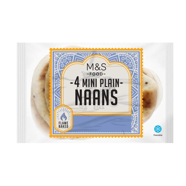 M&S Mini Plain Naans thumbnail 2
