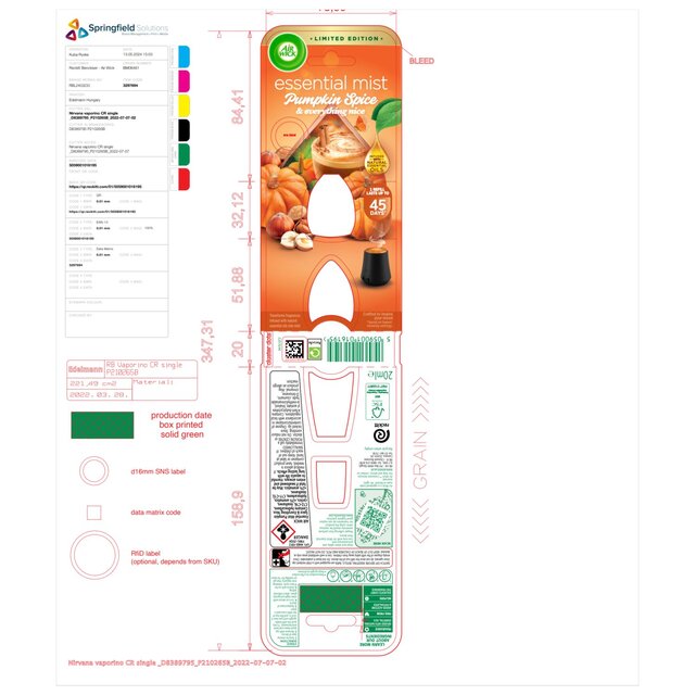 Airwick Pumpkin Spice & Everything Nice Essential Mist Refill thumbnail 2