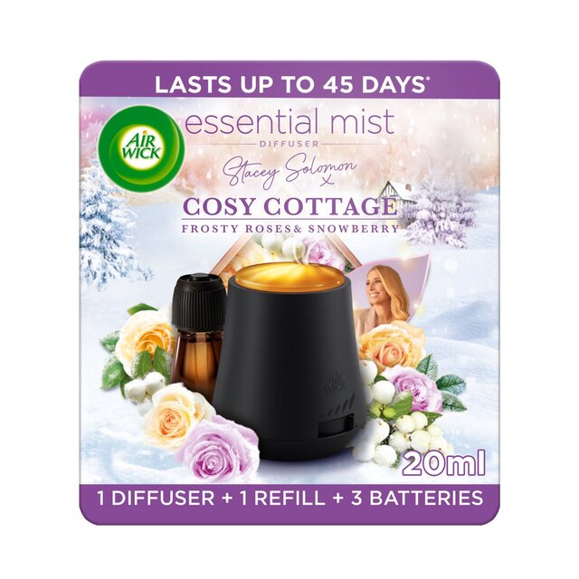 Airwick Essential Mist Kit Cosy Cottage Frosted Roses & Snowberry