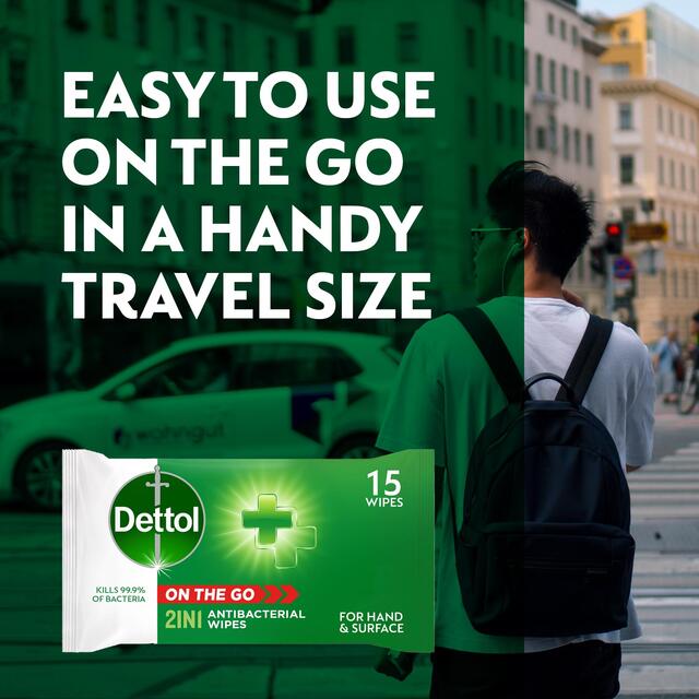 Dettol Antibacterial Wipes 2-in-1 Hands and Surfaces thumbnail 2