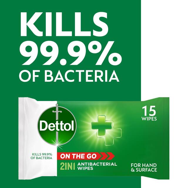 Dettol Antibacterial Wipes 2-in-1 Hands and Surfaces thumbnail 3