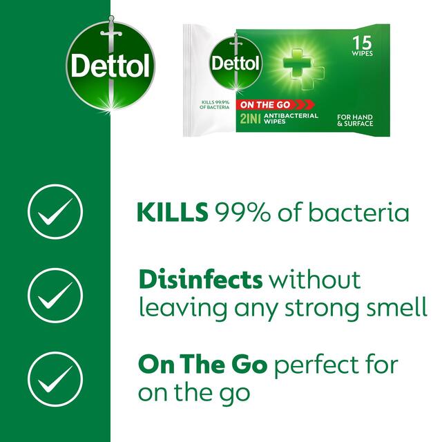 Dettol Antibacterial Wipes 2-in-1 Hands and Surfaces thumbnail 4