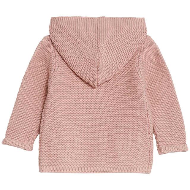 M&S Hooded Chunky Cardigan, 0 Months-3 Years, Rose thumbnail 2
