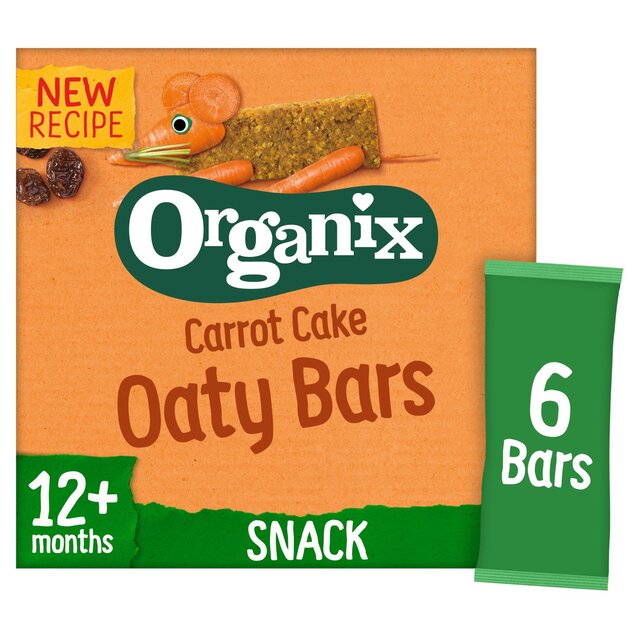 Organix Carrot Cake Soft Oaty Bars Toddler Snacks Multipack 12 months+