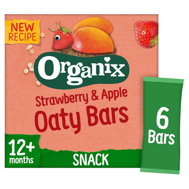 Organix Strawberry & Apple Soft Oaty Bars Toddler Multipack 12 months+