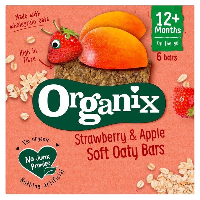 Organix Strawberry & Apple Soft Oaty Bars Toddler Multipack 12 months+ thumbnail 2