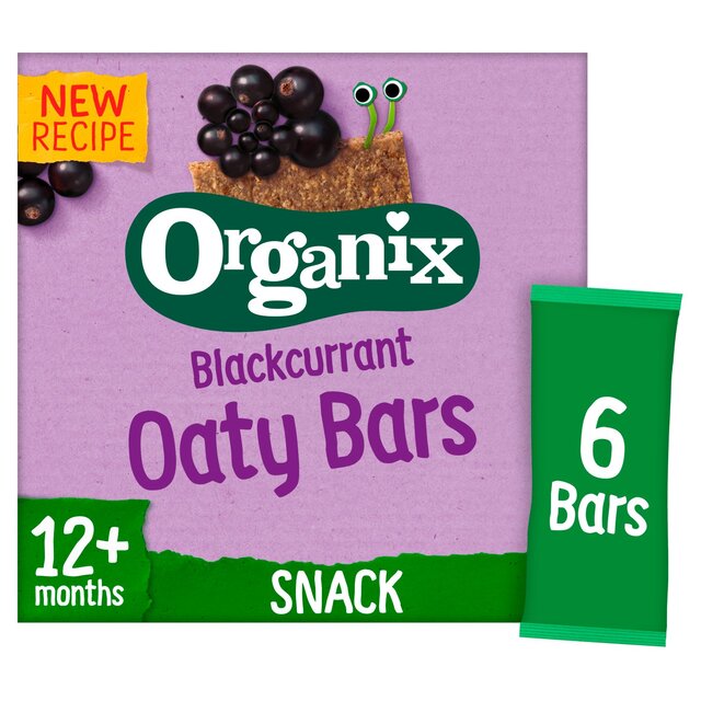 Organix Blackcurrant Soft Oaty Bars Toddler Snacks Multipack 12 months+
