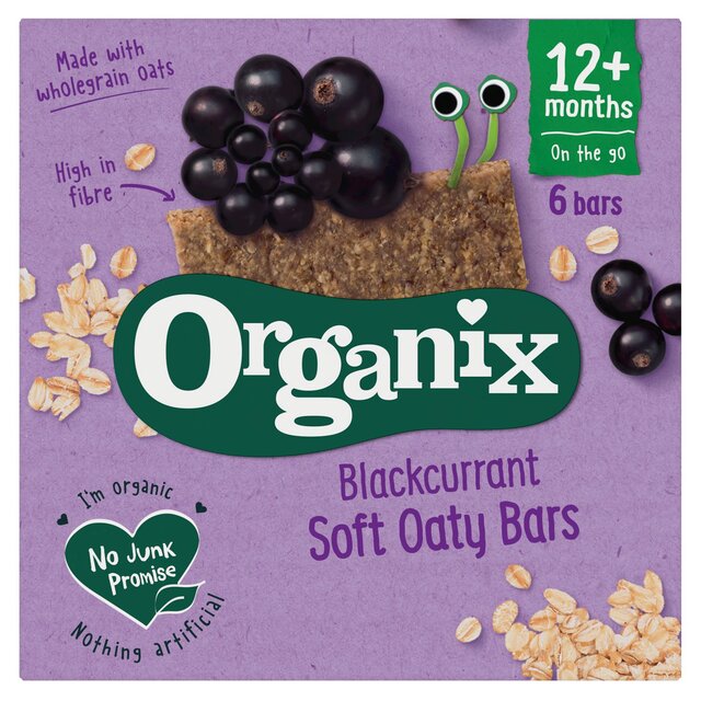 Organix Blackcurrant Soft Oaty Bars Toddler Snacks Multipack 12 months+ thumbnail 2