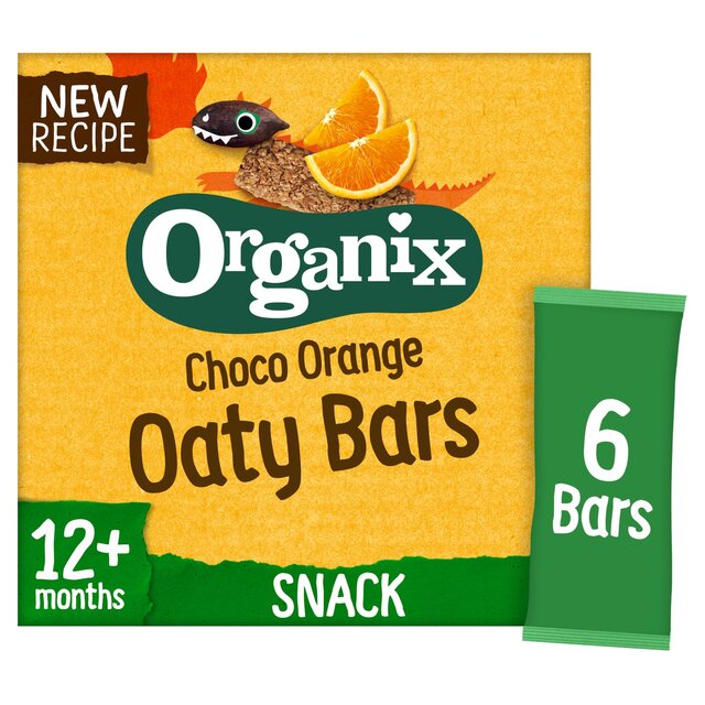 Organix Choco Orange Soft Oaty Bars Toddler Snacks Multipack 12 months+