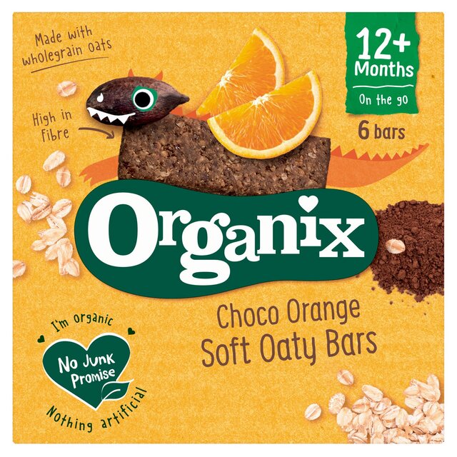 Organix Choco Orange Soft Oaty Bars Toddler Snacks Multipack 12 months+ thumbnail 2