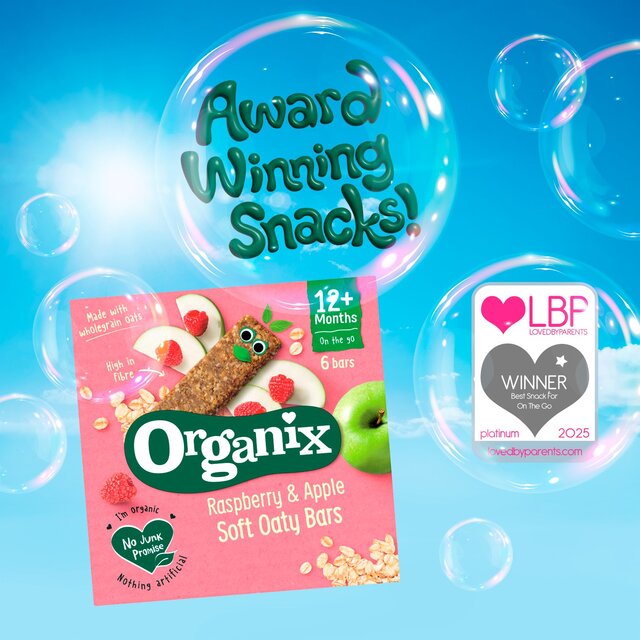 Organix Apple & Orange Soft Oaty Bars Toddler Snacks Multipack 12 months+ thumbnail 9