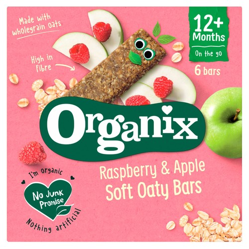 Organix Raspberry & Apple Soft Oaty Bars Toddler Multipack 12 months+ thumbnail 2