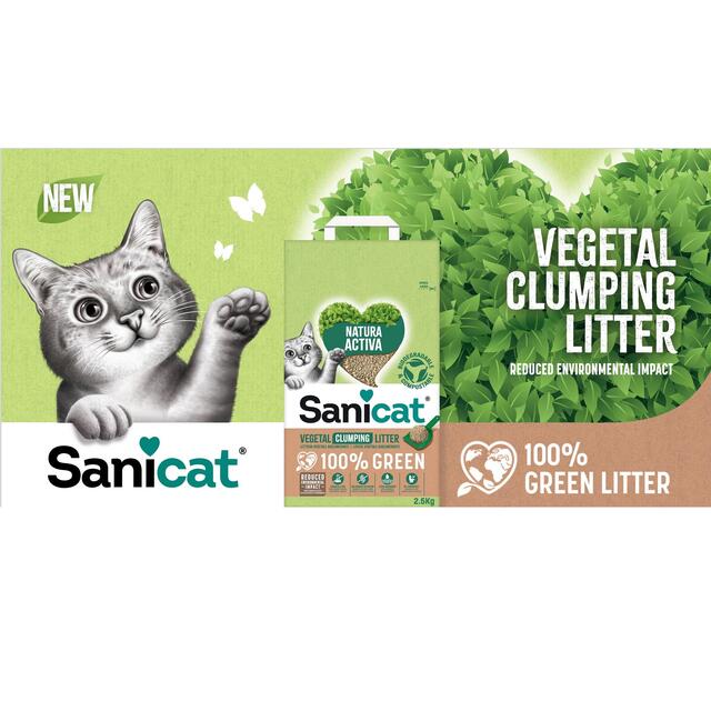 Sanicat Natura Activa 100% Green Clumping Cat Litter thumbnail 4