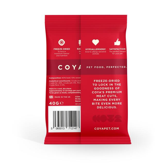 COYA Freeze-Dried Raw Adult Dog Treats Beef thumbnail 3