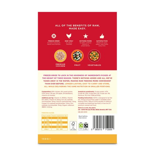 COYA Freeze-Dried Raw Adult Dog Food Chicken thumbnail 2
