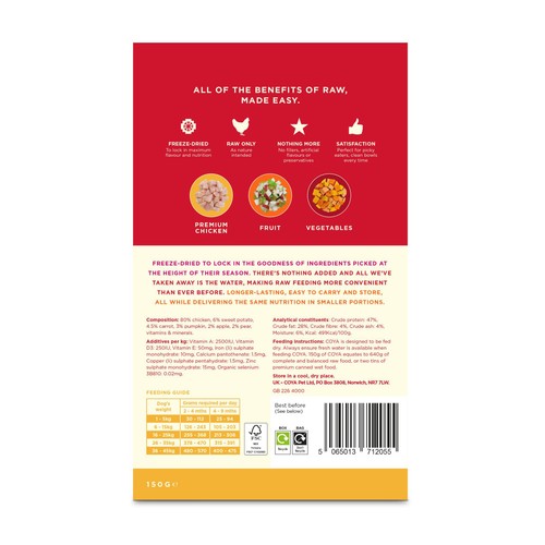 COYA Freeze-Dried Raw Puppy Food Chicken thumbnail 2