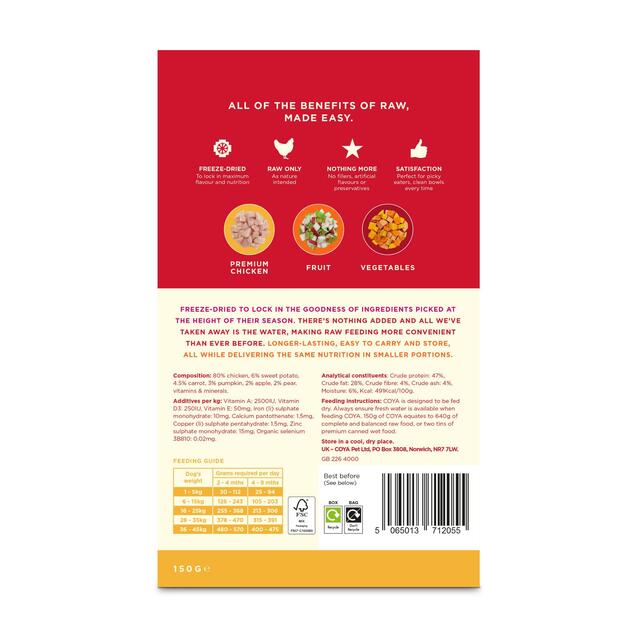 COYA Freeze-Dried Raw Puppy Food Chicken thumbnail 2
