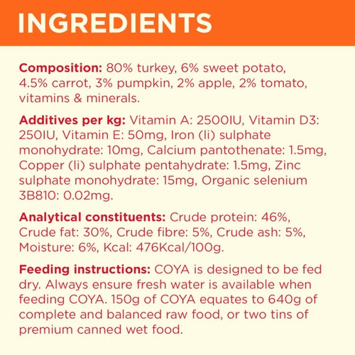 COYA Freeze-Dried Raw Adult Dog Food Turkey thumbnail 4