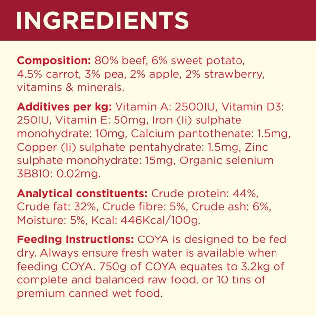 COYA Freeze-Dried Raw Adult Dog Food Beef thumbnail 3