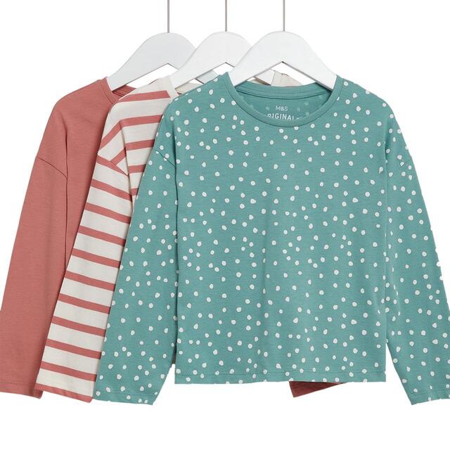 M&S Pure Cotton Semi Plain Tops, 2-7 Years