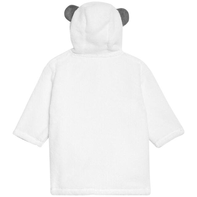M&S Panda Hooded Robe, Newborn-3 Years, White thumbnail 2