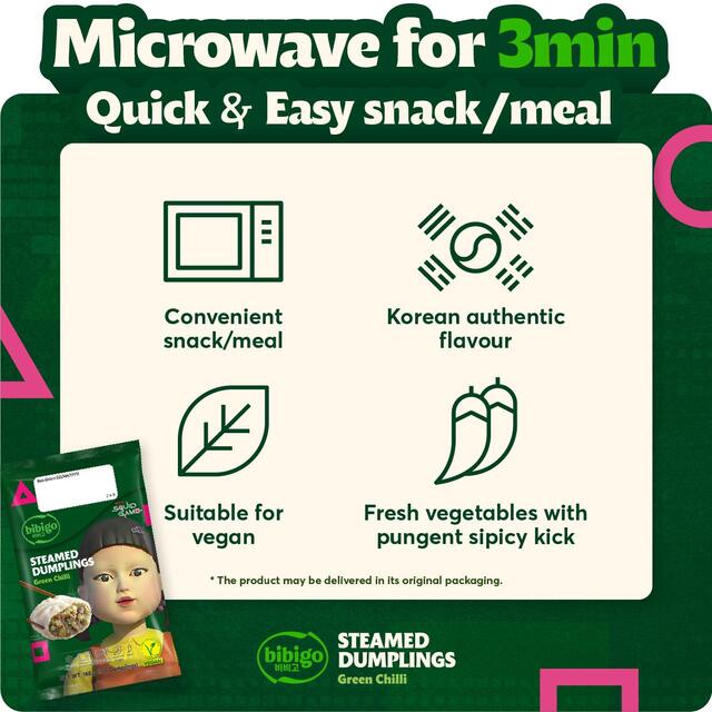 bibigo Korean Spicy Green Chili Steamed Dumpling thumbnail 2