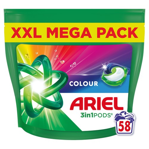 Ariel Colour All in1 Pods Washing Capsules 60 Washes thumbnail 2